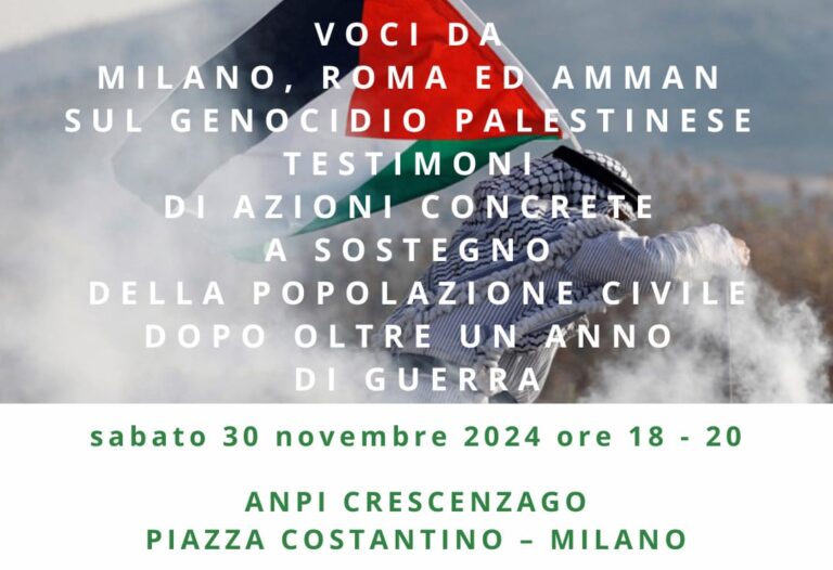 Voci da Milano, Roma e Amman sul genocidio palestinese