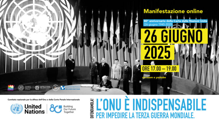 26 Giugno 2025: manifestazione online per difendere e rilanciare i valori della carta dell’ONU